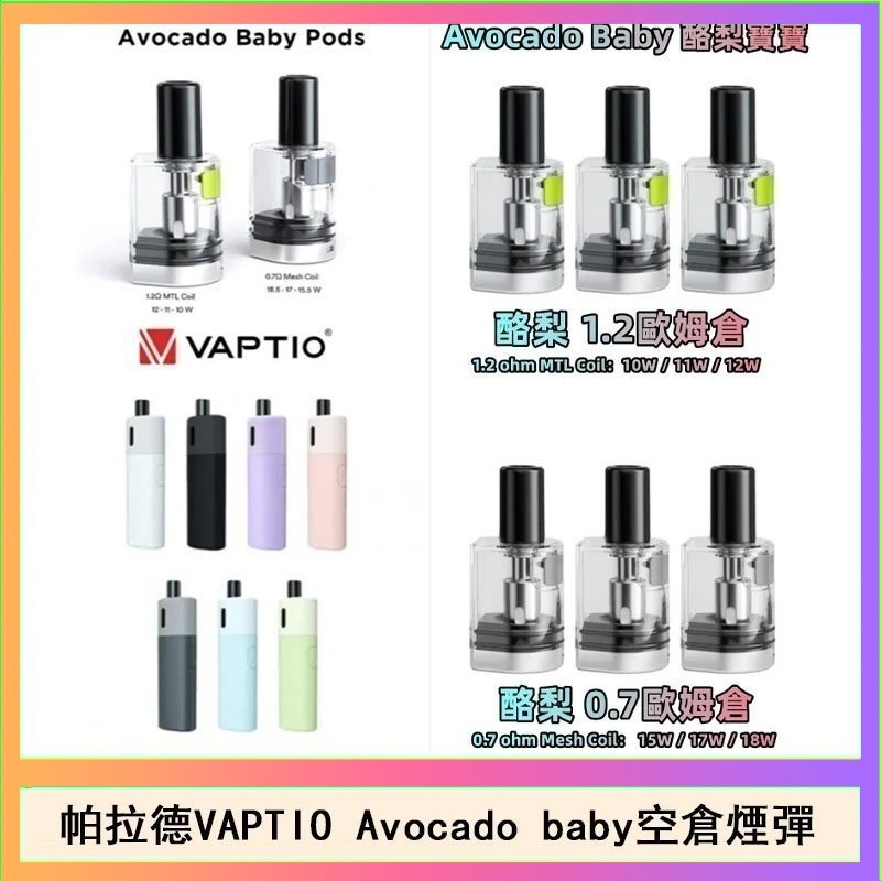酷梨寶寶空倉 帕拉德VAPTIO Avocado Baby酷梨寶寶空倉煙彈
